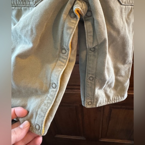 Please Mum Y2K Khaki Boys Overalls Fleece-Lined Size 18 Months Go Bananas Patch - Picture 4 of 6